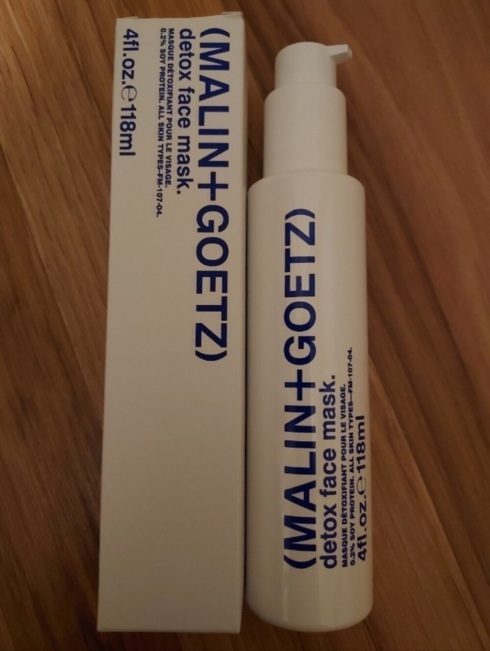 Malin + Goetz Detox Face Mask All Skin Types 4 fl oz New In Box Soy Protein